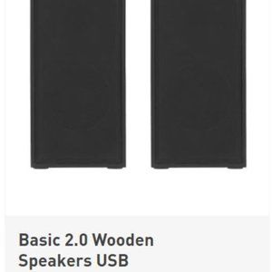 Basic 2.0 Wooden Speakers USB